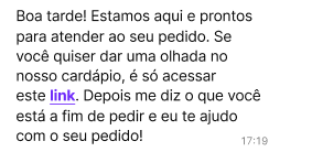 Resposta do assistente virtual